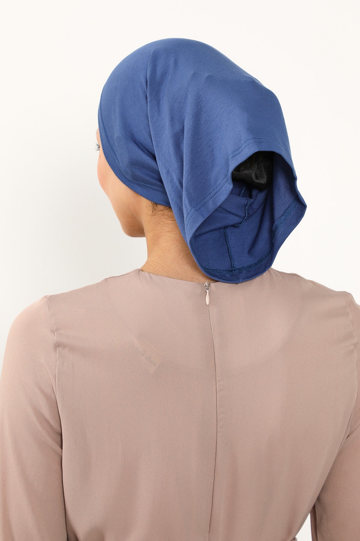 Two Piece Crepe Hijab Set with Cotton Bonnet, Lightweight Modest Scarf and Undercap Combo for Women,PS-50 Ivory