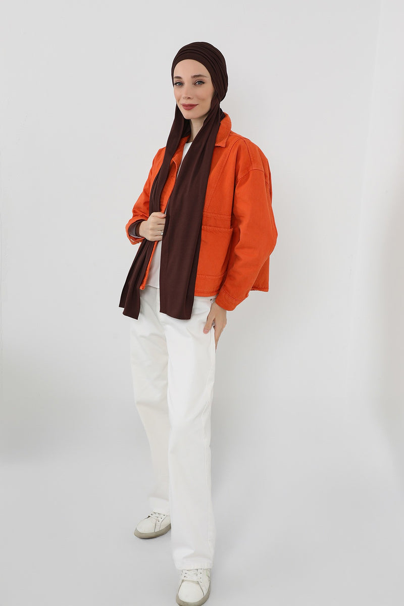 Two-Piece Jersey Hijab Set – Soft Scarf and Matching Undercap, Plain Jersey Hijab & Undercap Set for Everyday Wear,PS-57