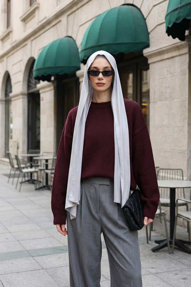 Two-Piece Jersey Hijab Set – Soft Scarf and Matching Undercap, Plain Jersey Hijab & Undercap Set for Everyday Wear,PS-57