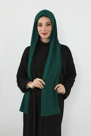 Two-Piece Jersey Hijab Set – Soft Scarf and Matching Undercap, Plain Jersey Hijab & Undercap Set for Everyday Wear,PS-57 Green
