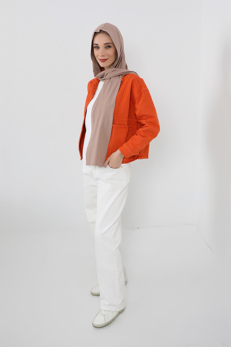 Two-Piece Jersey Hijab Set – Soft Scarf and Matching Undercap, Plain Jersey Hijab & Undercap Set for Everyday Wear,PS-57 Mink