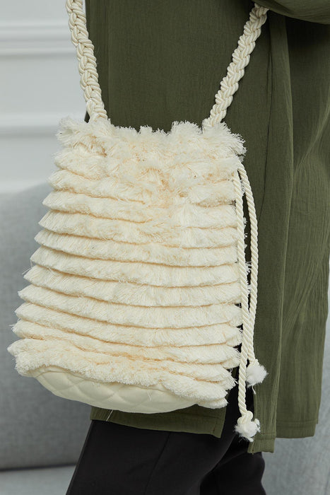 Unique Saddlebag Braided Long Strap with Tassels Daily Shoulder Bag, Vanity Bag,CE-11