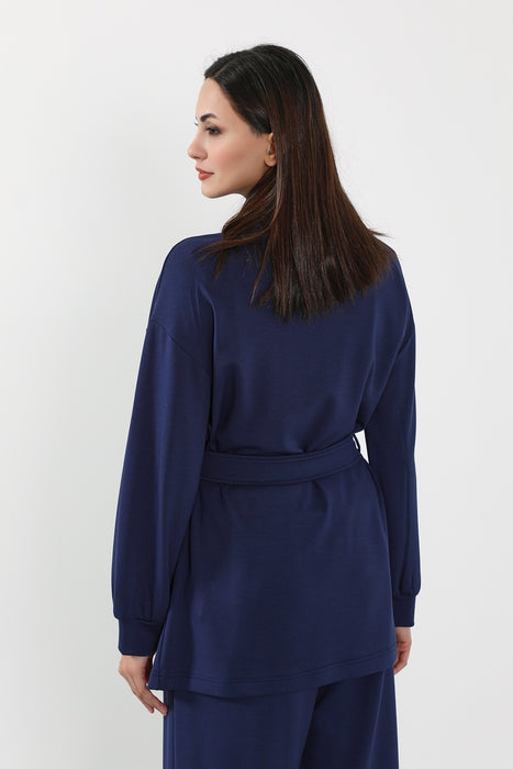 Utility Zippered Jacket with Belt for Women,SW-09