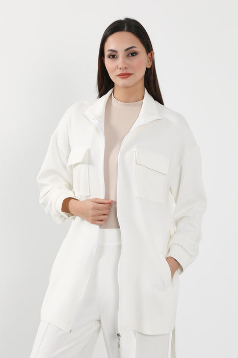 Utility Zippered Jacket with Belt for Women,SW-09