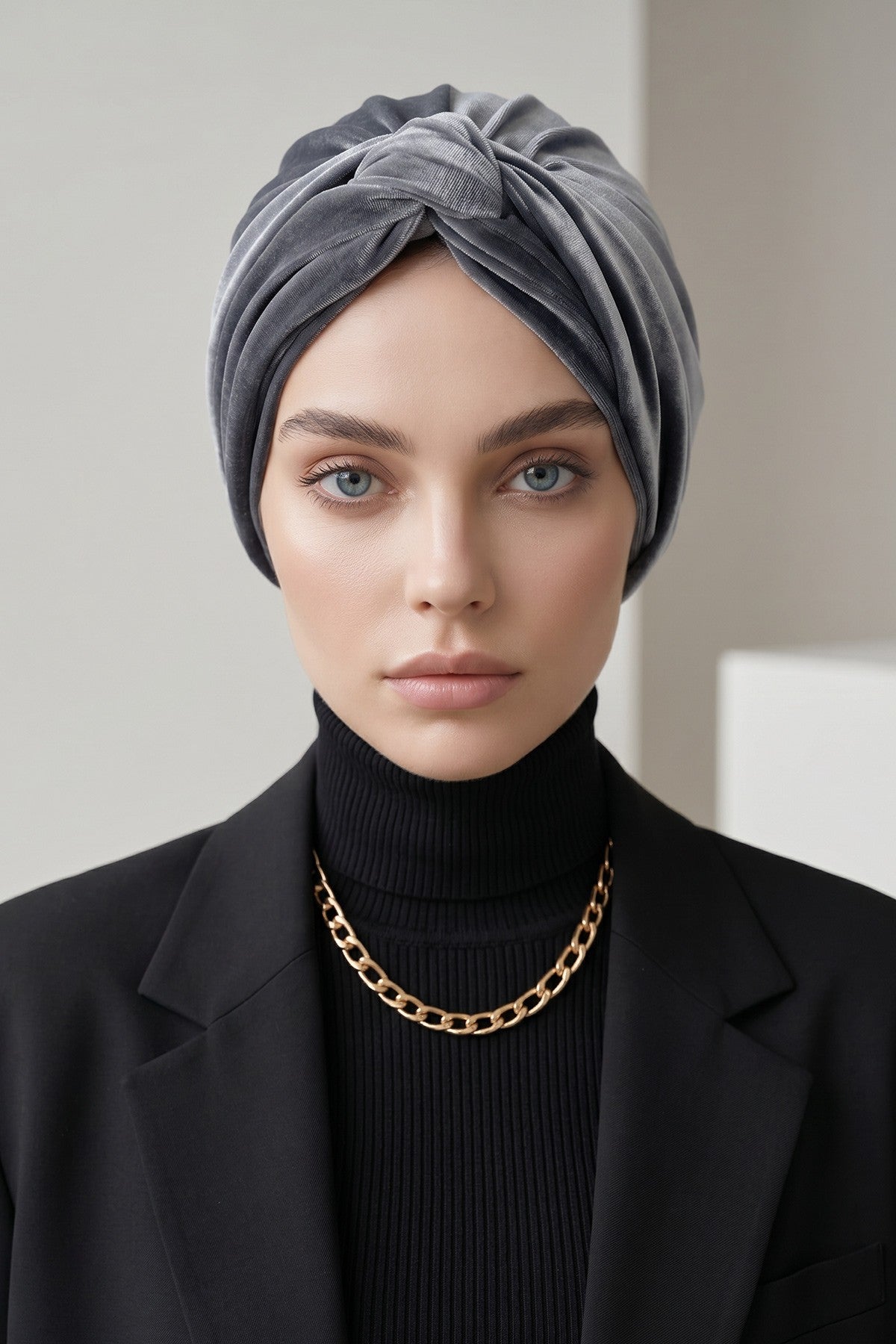 Samt-Turban-Hijab im Maharadscha-Stil für Frauen, elegantes vorgebundenes Samt-Kopftuch, luxuriöse, leichte, bescheidene Hijab-Kopfbedeckung,B-4K