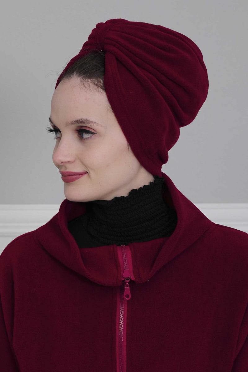 Elegant Rose Embellished Instant Turban for Women, Floral Soft Instant Turban with a Huge Handmade Rose Figure, Winter Instant Turban,B-61