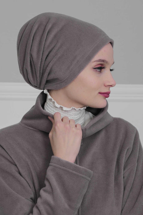 Elegant Rose Embellished Instant Turban for Women, Floral Soft Instant Turban with a Huge Handmade Rose Figure, Winter Instant Turban,B-61