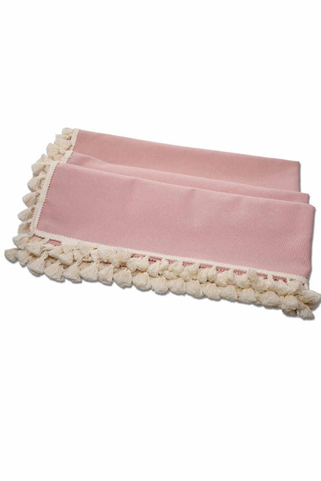 Boho Style Tassel Tablecloth, 59x79 Inches Tasseled Cotton Kitchen Tablecloth adorned with Tassels, Modern Kitchen Table Decoration,M-1K