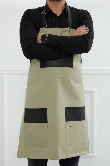 Wasser-Öl-Fleckenbeständige, verstellbare Küchenschürze mit Taschen für Männer und Frauen, Kochsalon, Küchendekoration, MO-9