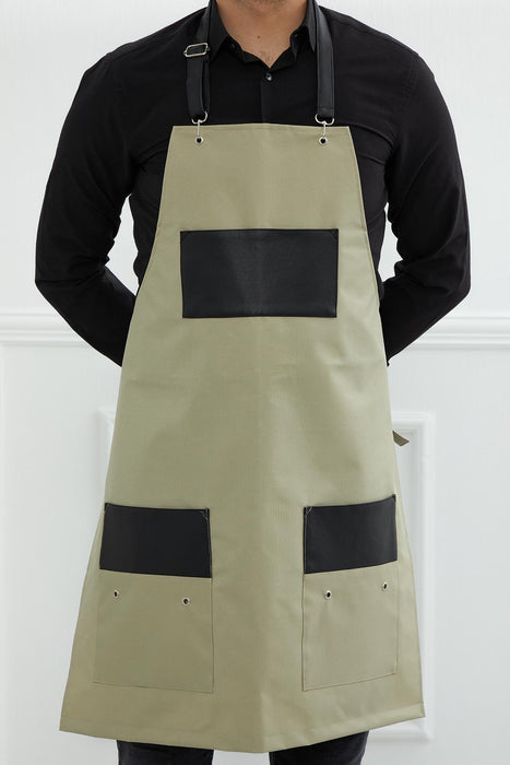 Wasser-Öl-Fleckenbeständige, verstellbare Küchenschürze mit Taschen für Männer und Frauen, Kochsalon, Küchendekoration, MO-9