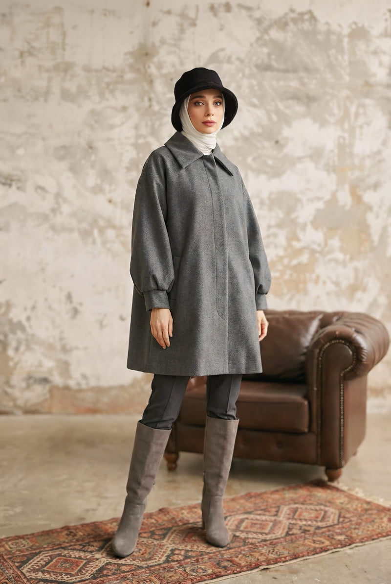 Winter Felted Wool Bucket Hat for Women, Warm and Soft Modest-Friendly Design Winter Bucket Hat,B-99DK