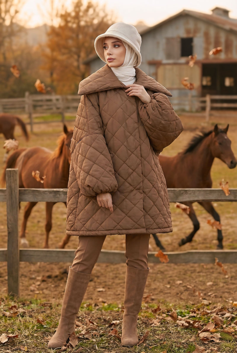 Winter Felted Wool Bucket Hat for Women, Warm and Soft Modest-Friendly Design Winter Bucket Hat,B-99DK