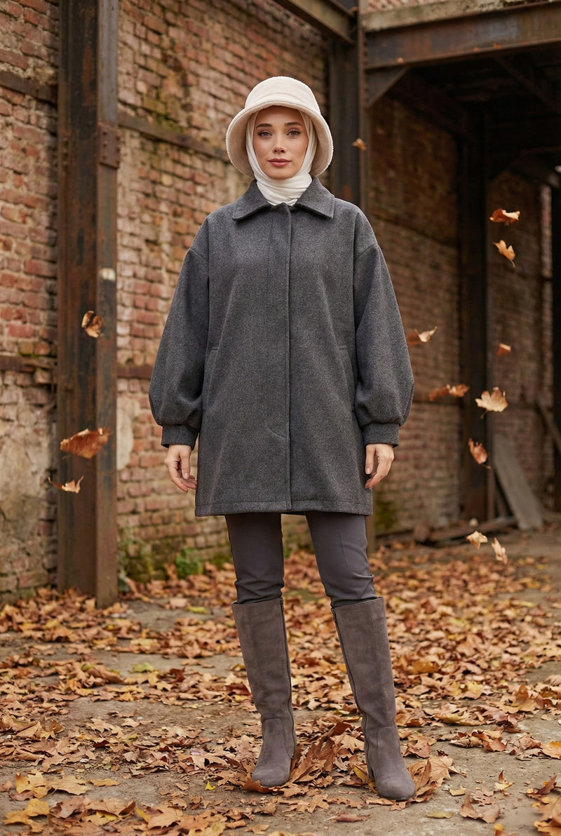 Winter Felted Wool Bucket Hat for Women, Warm and Soft Modest-Friendly Design Winter Bucket Hat,B-99DK