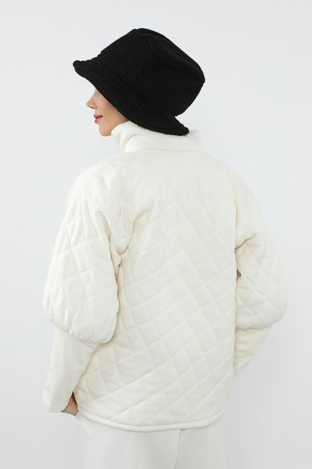 Winter Felted Wool Bucket Hat for Women, Warm and Soft Modest-Friendly Design Winter Bucket Hat,B-99DK