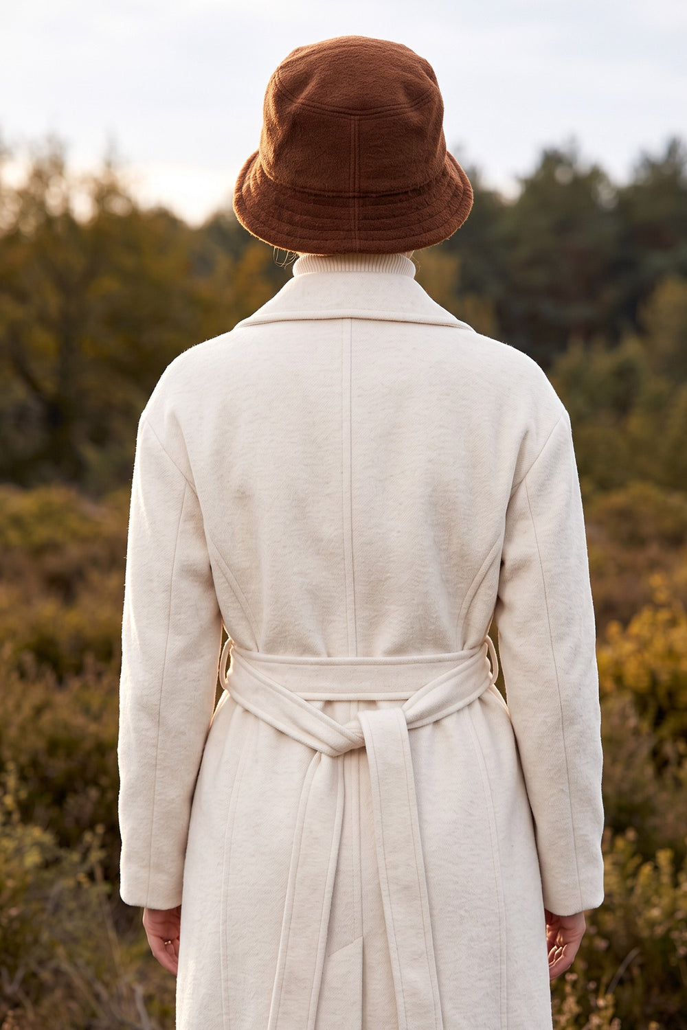 Winter Felted Wool Bucket Hat for Women, Warm and Soft Modest-Friendly Design Winter Bucket Hat,B-99DK