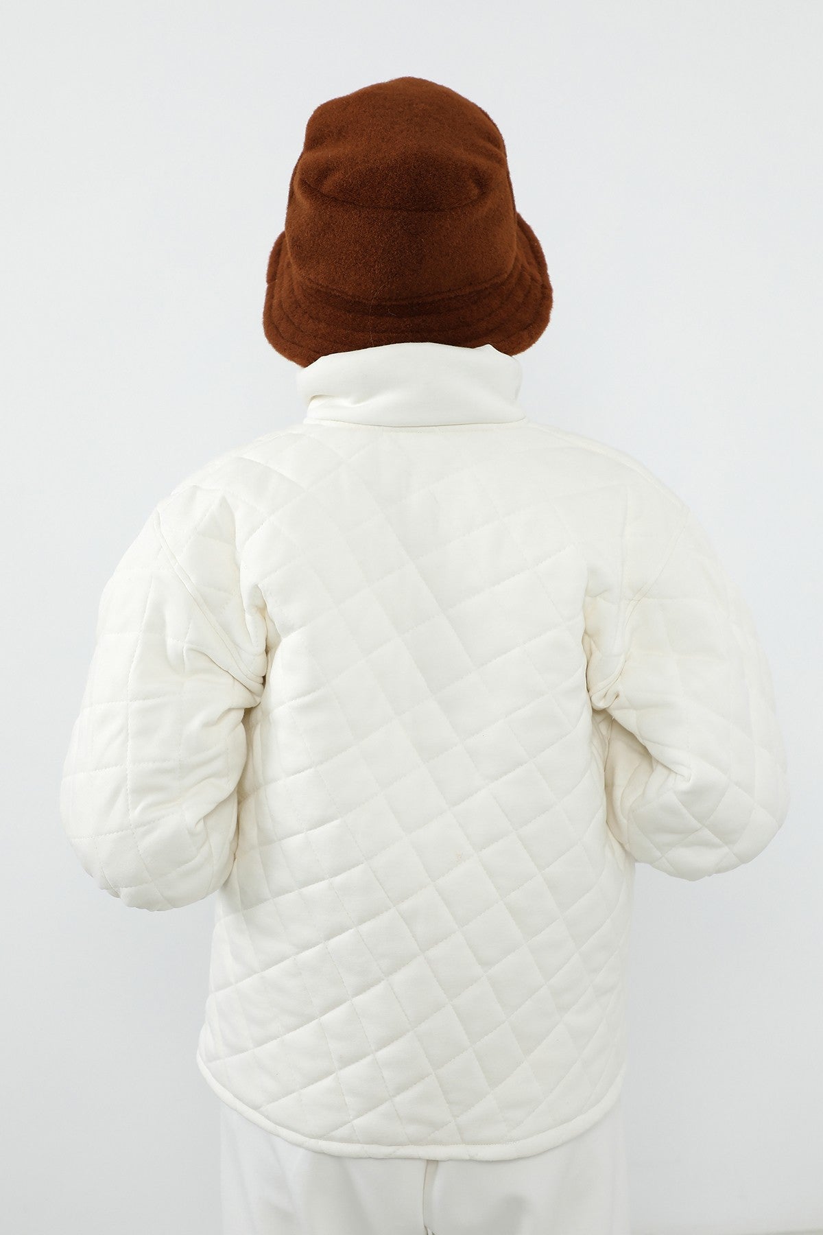 Winter Felted Wool Bucket Hat for Women, Warm and Soft Modest-Friendly Design Winter Bucket Hat,B-99DK