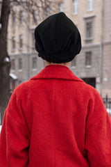 Winter Felted Wool Visor Women Turban Hat, Modest-Friendly Women Turban Hat for Cold Weathers,B-73DK