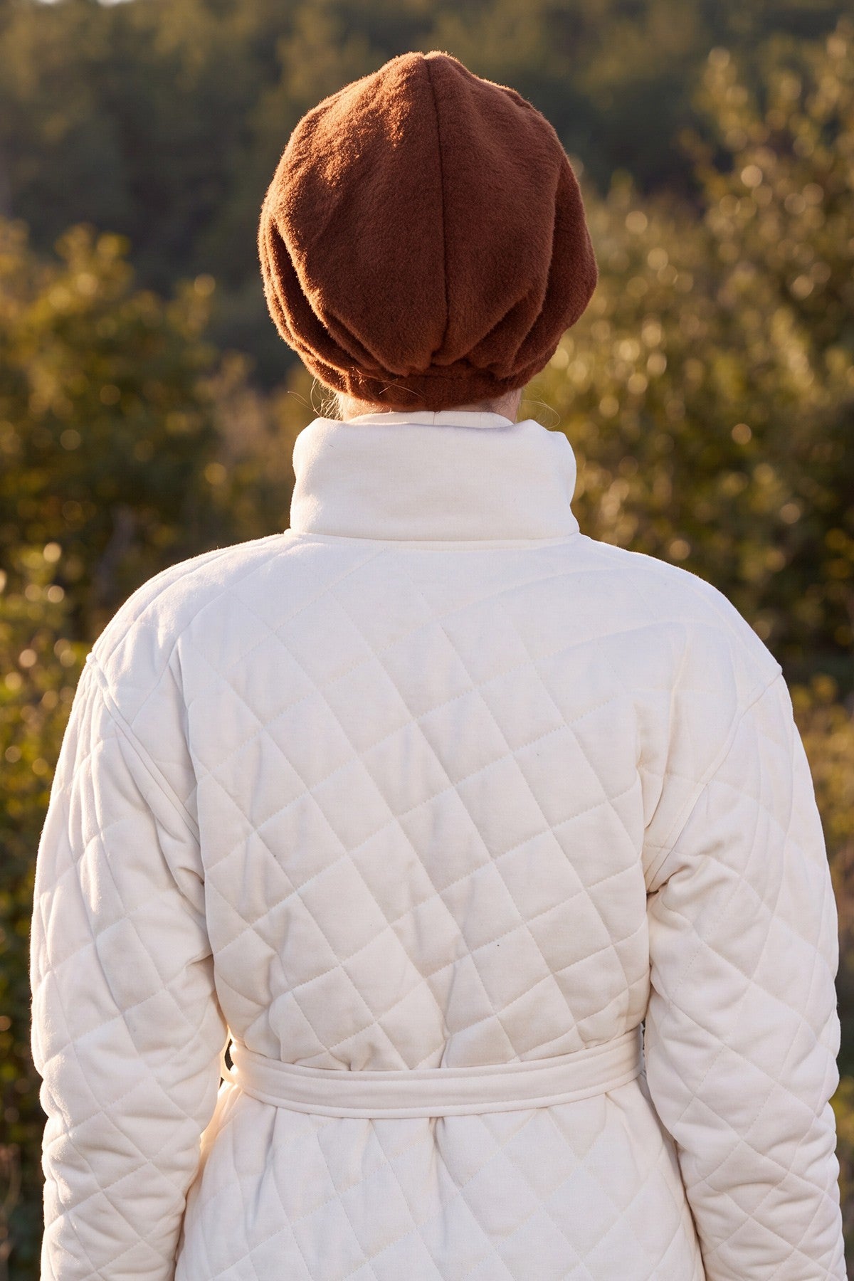 Winter Felted Wool Visor Women Turban Hat, Modest-Friendly Women Turban Hat for Cold Weathers,B-73DK