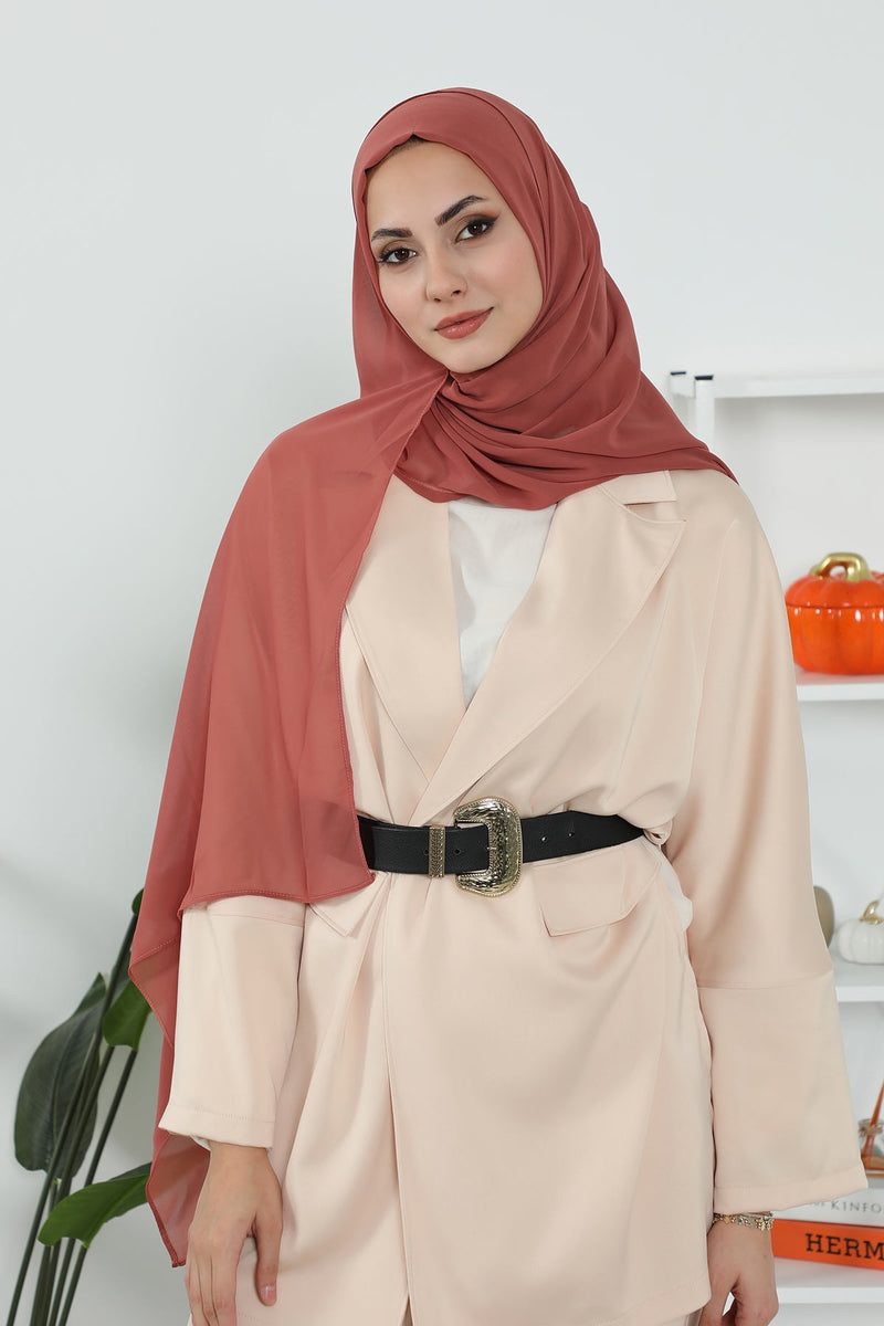 Women Instant Chiffon Shawl Modesty Turban Hijab Head Wrap Ready to Wear Women Headscarf made from Chiffon Fabric with Color Options,PS-11