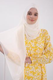 Women Instant Chiffon Shawl Modesty Turban Hijab Head Wrap Ready to Wear Women Headscarf made from Chiffon Fabric with Color Options,PS-11 Off-White