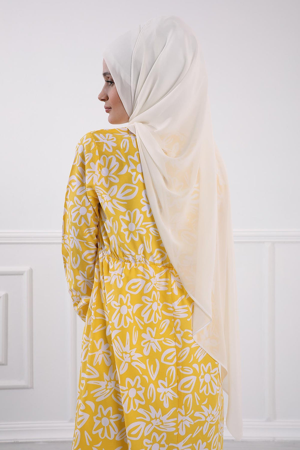 Women Instant Chiffon Shawl Modesty Turban Hijab Head Wrap Ready to Wear Women Headscarf made from Chiffon Fabric with Color Options,PS-11 Off-White