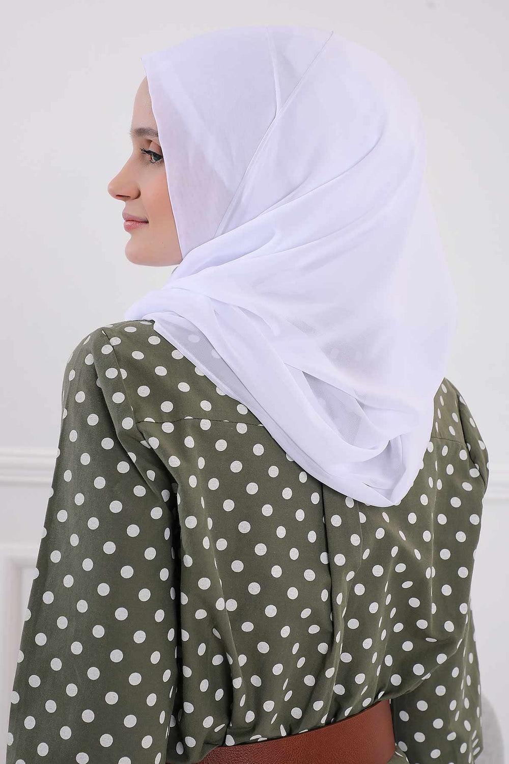 Women Instant Chiffon Shawl Modesty Turban Hijab Head Wrap Ready to Wear Women Headscarf made from Chiffon Fabric with Color Options,PS-11 White