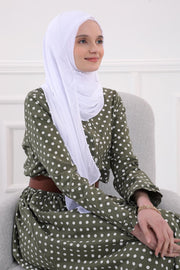 Women Instant Chiffon Shawl Modesty Turban Hijab Head Wrap Ready to Wear Women Headscarf made from Chiffon Fabric with Color Options,PS-11 White