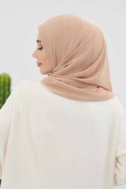 Women Instant Chiffon Shawl Modesty Turban Hijab Head Wrap Ready to Wear Women Headscarf made from Chiffon Fabric with Color Options,PS-11 Sand Brown