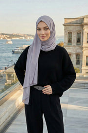 Women Instant Chiffon Shawl Modesty Turban Hijab Head Wrap Ready to Wear Women Headscarf made from Chiffon Fabric with Color Options,PS-11 Grey