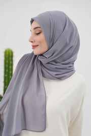 Women Instant Chiffon Shawl Modesty Turban Hijab Head Wrap Ready to Wear Women Headscarf made from Chiffon Fabric with Color Options,PS-11 Grey