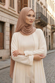 Women Instant Chiffon Shawl Modesty Turban Hijab Head Wrap Ready to Wear Women Headscarf made from Chiffon Fabric with Color Options,PS-11 Dark Mink