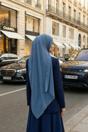 Women Instant Chiffon Shawl Modesty Turban Hijab Head Wrap Ready to Wear Women Headscarf made from Chiffon Fabric with Color Options,PS-11 İndigo