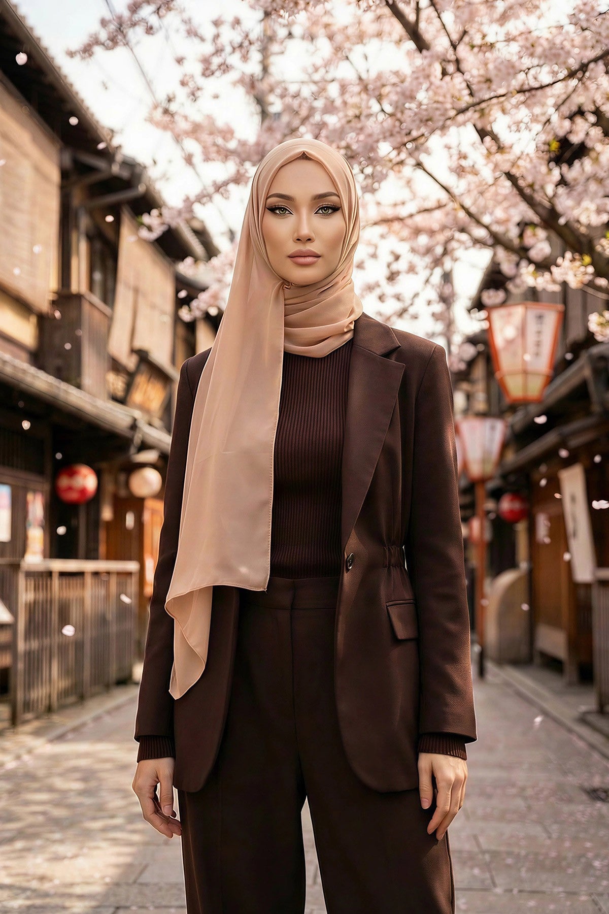 Women Instant Chiffon Shawl Modesty Turban Hijab Head Wrap Ready to Wear Women Headscarf made from Chiffon Fabric with Color Options,PS-11 Light Mink