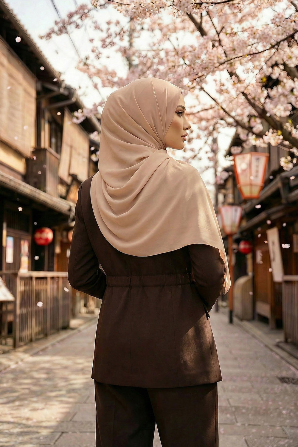 Women Instant Chiffon Shawl Modesty Turban Hijab Head Wrap Ready to Wear Women Headscarf made from Chiffon Fabric with Color Options,PS-11 Light Mink