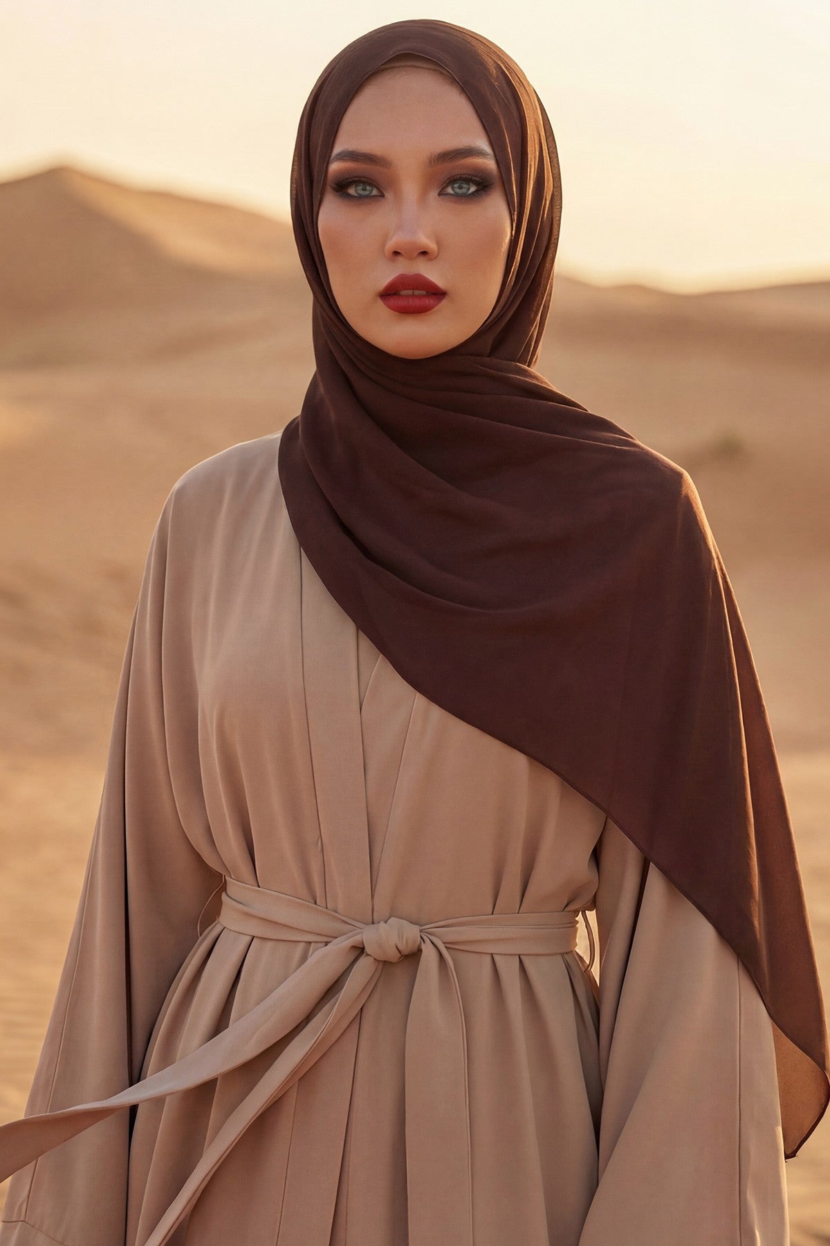 Women Instant Chiffon Shawl Modesty Turban Hijab Head Wrap Ready to Wear Women Headscarf made from Chiffon Fabric with Color Options,PS-11 Brown