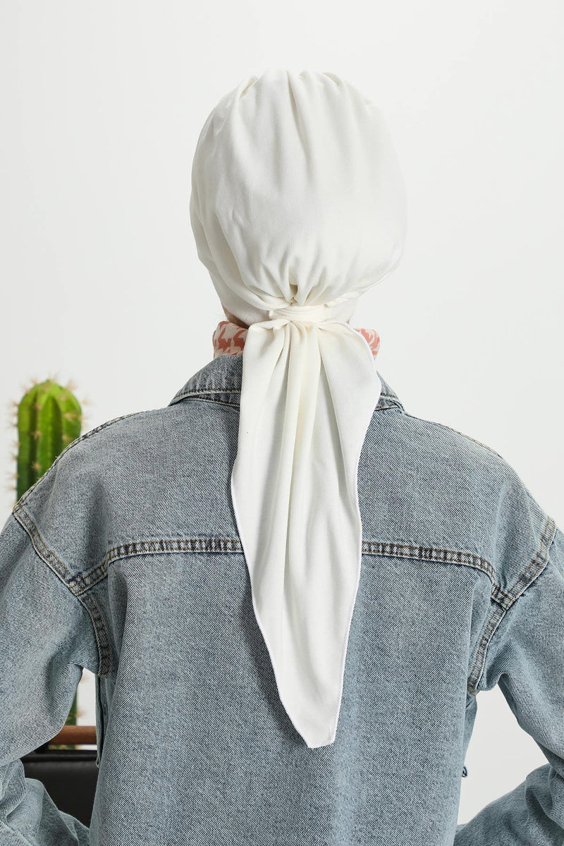 Women's Adjustable Ribbed Turban Bonnet with Long Tail, Instant Winter Turban Bonnet with Tie-Back Tail, Fashionable Women Hijab,B-49RB