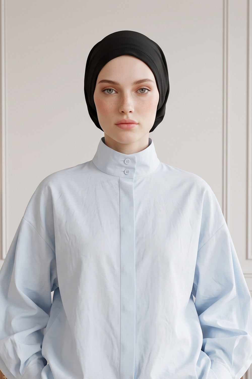 Women’s Chiffon Bonnet with Elegant Ruched Back Detail,B-102S