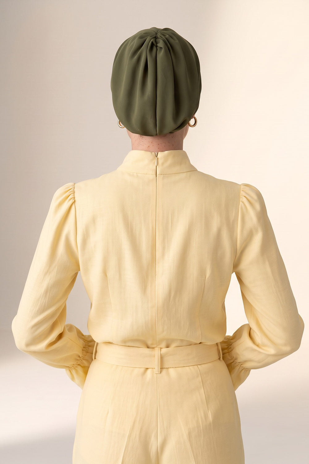 Women’s Chiffon Bonnet with Elegant Ruched Back Detail,B-102S