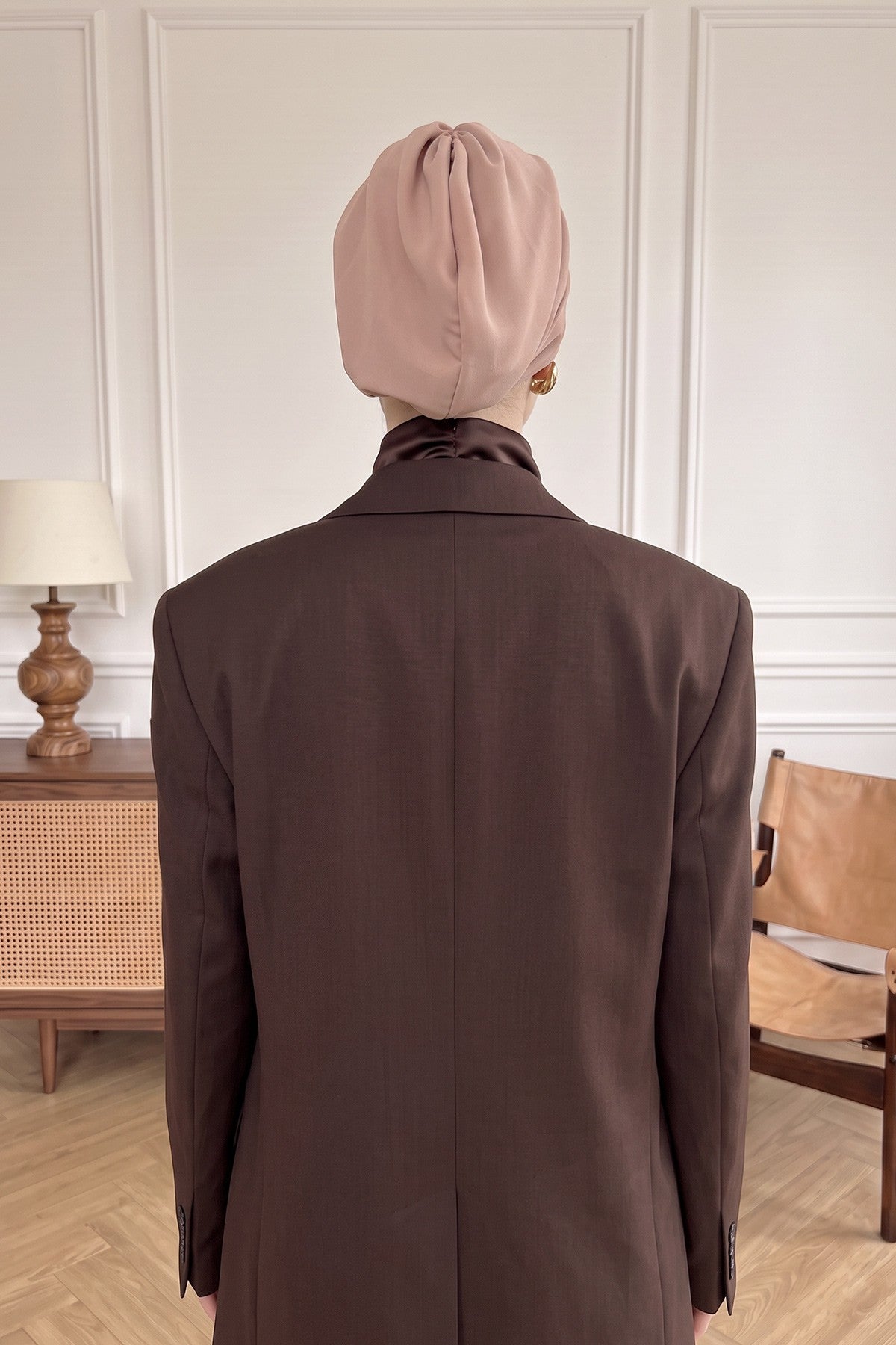 Women’s Chiffon Bonnet with Elegant Ruched Back Detail,B-102S