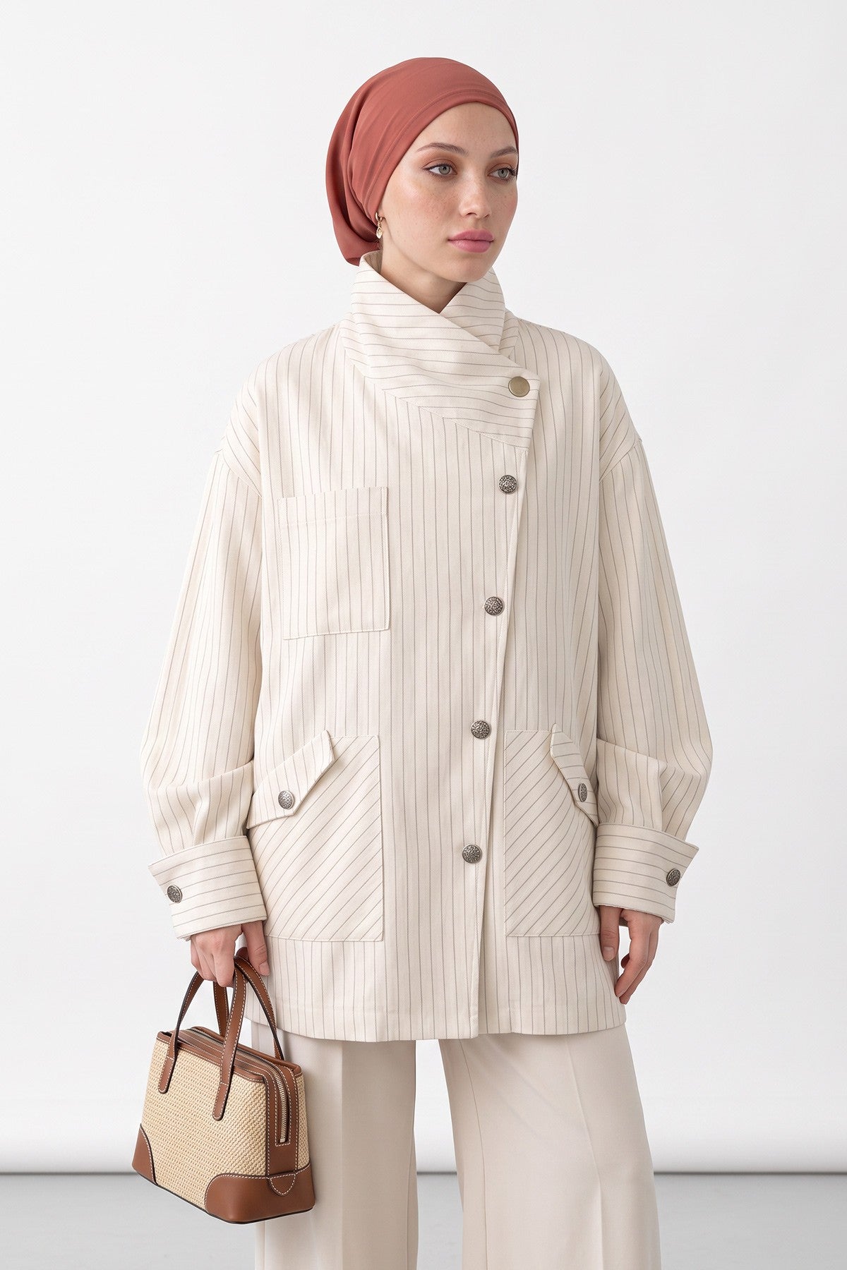 Women’s Chiffon Bonnet with Elegant Ruched Back Detail,B-102S Cinnamon