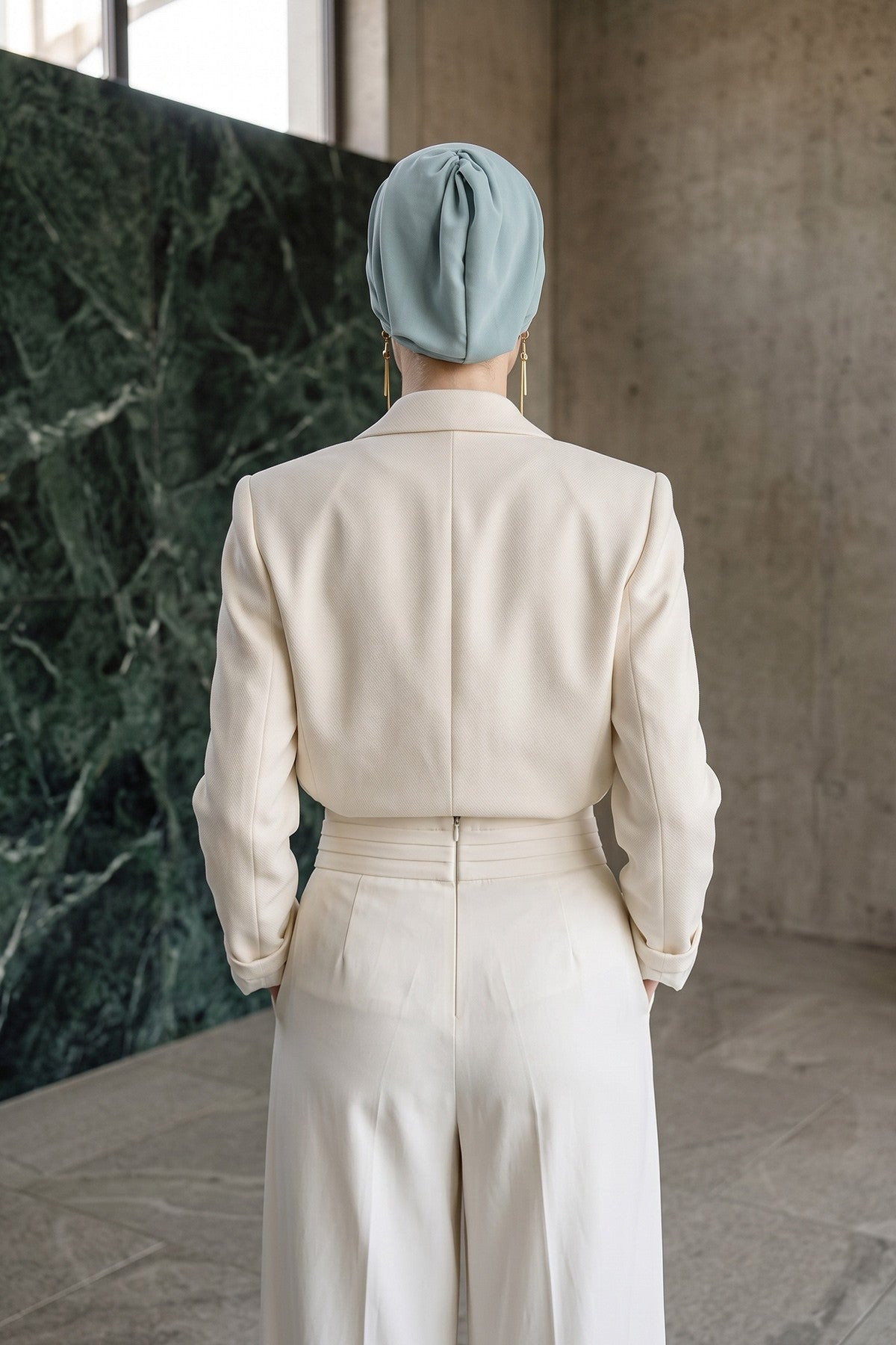 Women’s Chiffon Bonnet with Elegant Ruched Back Detail,B-102S