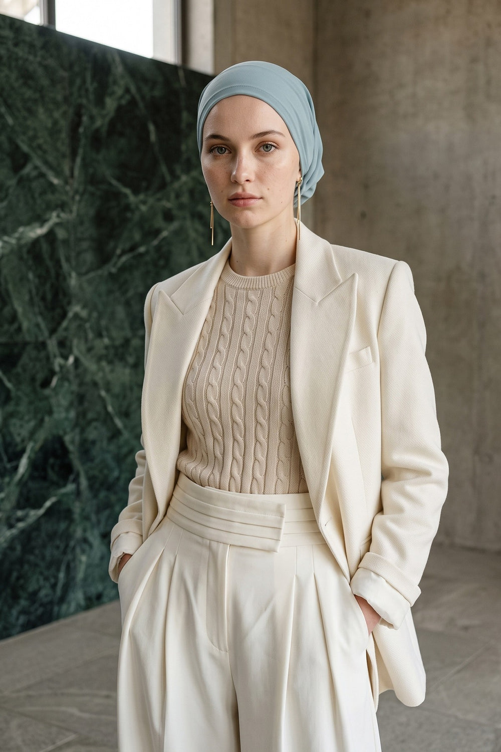 Women’s Chiffon Bonnet with Elegant Ruched Back Detail,B-102S