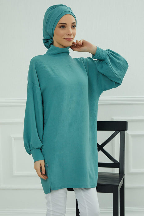 Women s Long Sleeve casual Pullover Aerobin Tunic Tops Sleeve Shirts for Women Tunic Cuff Sleeve Dressy Top Loose Fit Modern Modest Fashion,TN-7