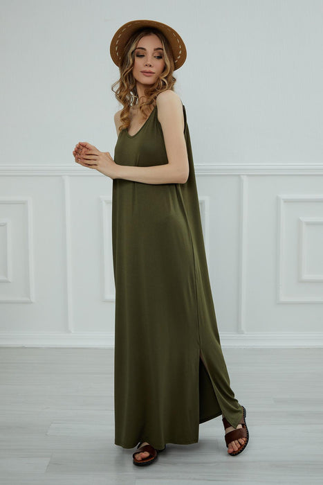 Side split dress casual hot sale