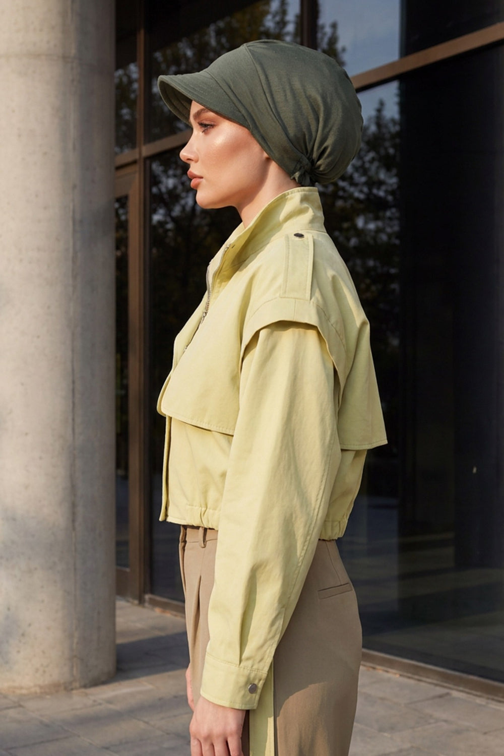 Women’s Turban Hat with Sun Visor, All Seasons Visor Turban Hat Headscarf for Women, Comfortable One Size Modest Head Cover,B-73O