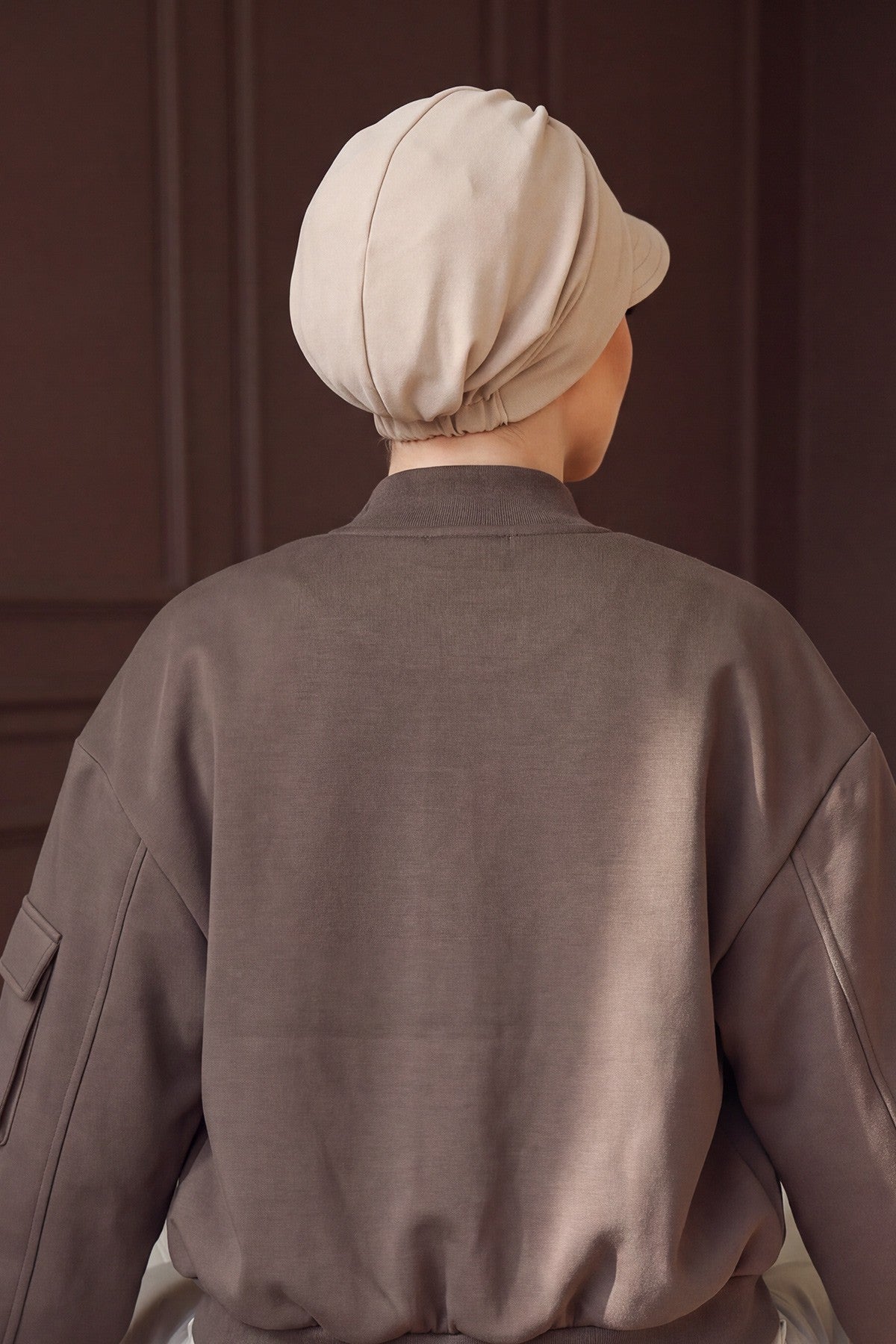 Women’s Turban Hat with Sun Visor, All Seasons Visor Turban Hat Headscarf for Women, Comfortable One Size Modest Head Cover,B-73O