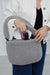 Zippered Teddy Fabric Shoulder Bag Handbag Handmade Daily Bag for Women,CE-14 Grey - Black