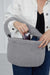 Zippered Teddy Fabric Shoulder Bag Handbag Handmade Daily Bag for Women,CE-14 Grey - Black
