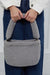 Zippered Teddy Fabric Shoulder Bag Handbag Handmade Daily Bag for Women,CE-14 Grey - Black