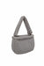 Zippered Teddy Fabric Shoulder Bag Handbag Handmade Daily Bag for Women,CE-14 Grey - Black